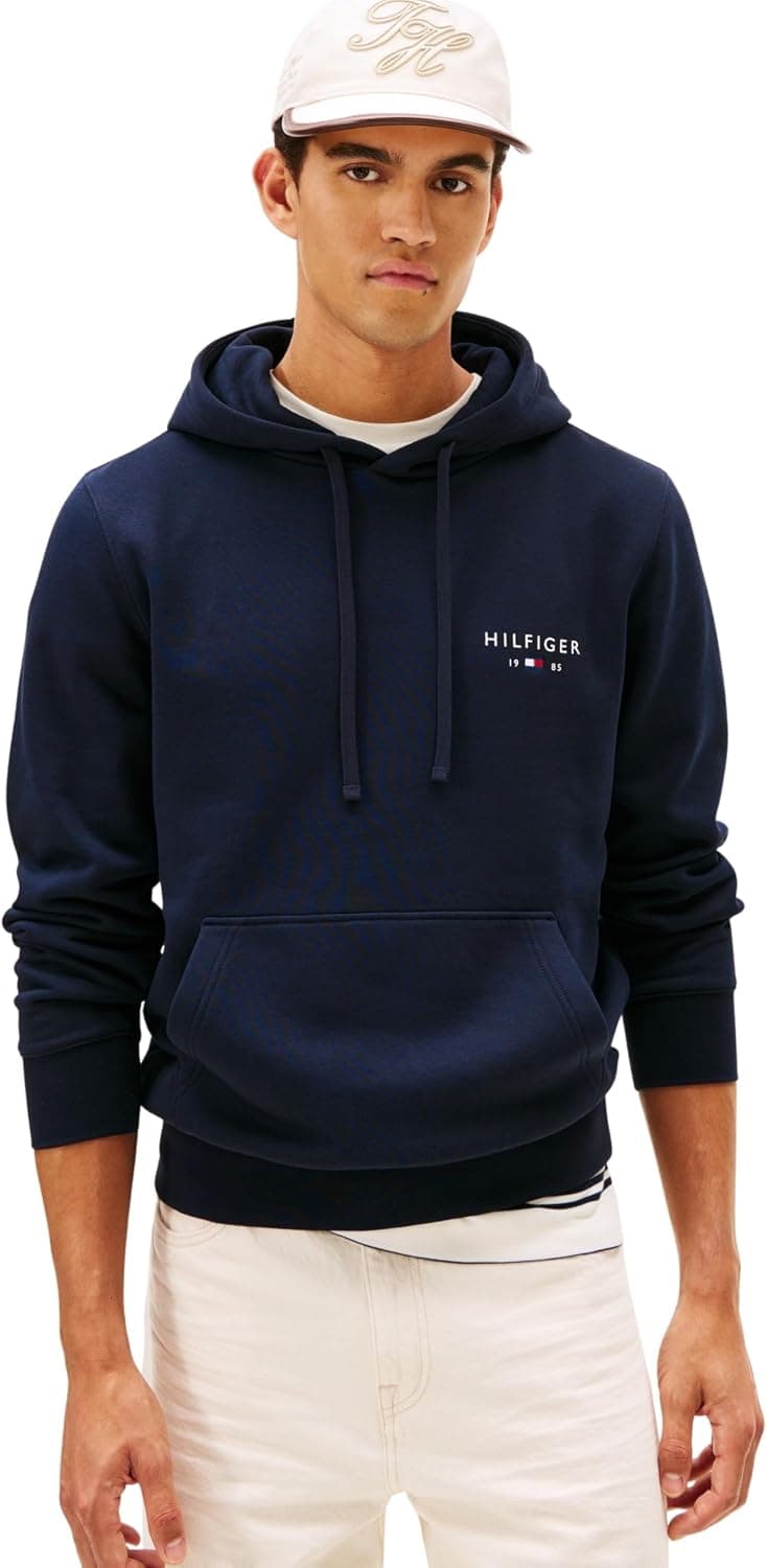 Tommy Hilfiger Brand Love Small Hilfiger Hoodie Mw0mw41429 Sudadera con Capucha Hombre (Pack de 1)