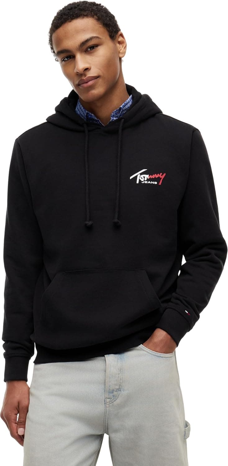 Tommy Jeans TJM Reg Entry Sign Hoodie Ext Dm0dm22680 Sudadera con Capucha Hombre (Pack de 1)