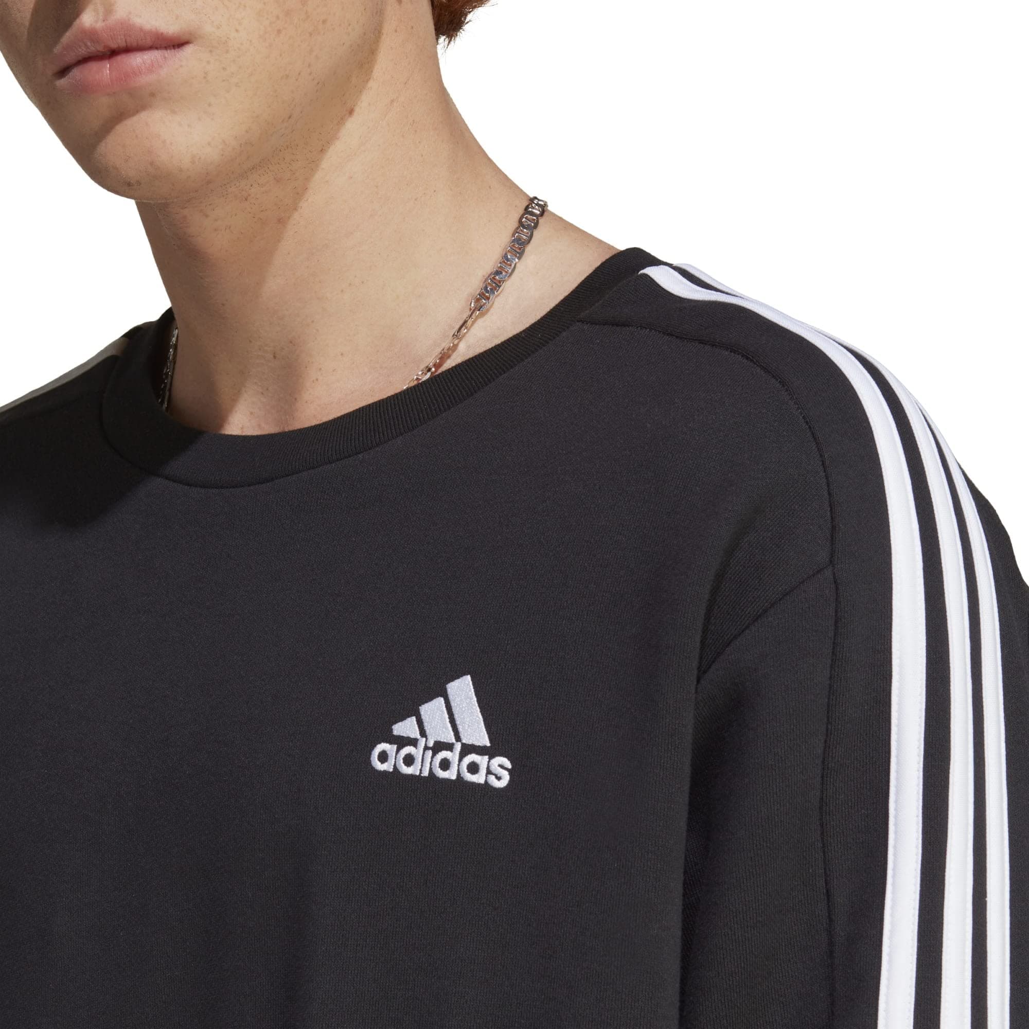 adidas M 3s Ft Swt, Sudadera, Hombre, Negro, L
