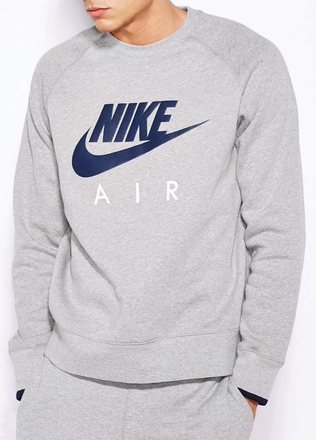 Nike AW77 FLC Crew-Air HERITAG - Sudadera para Hombre