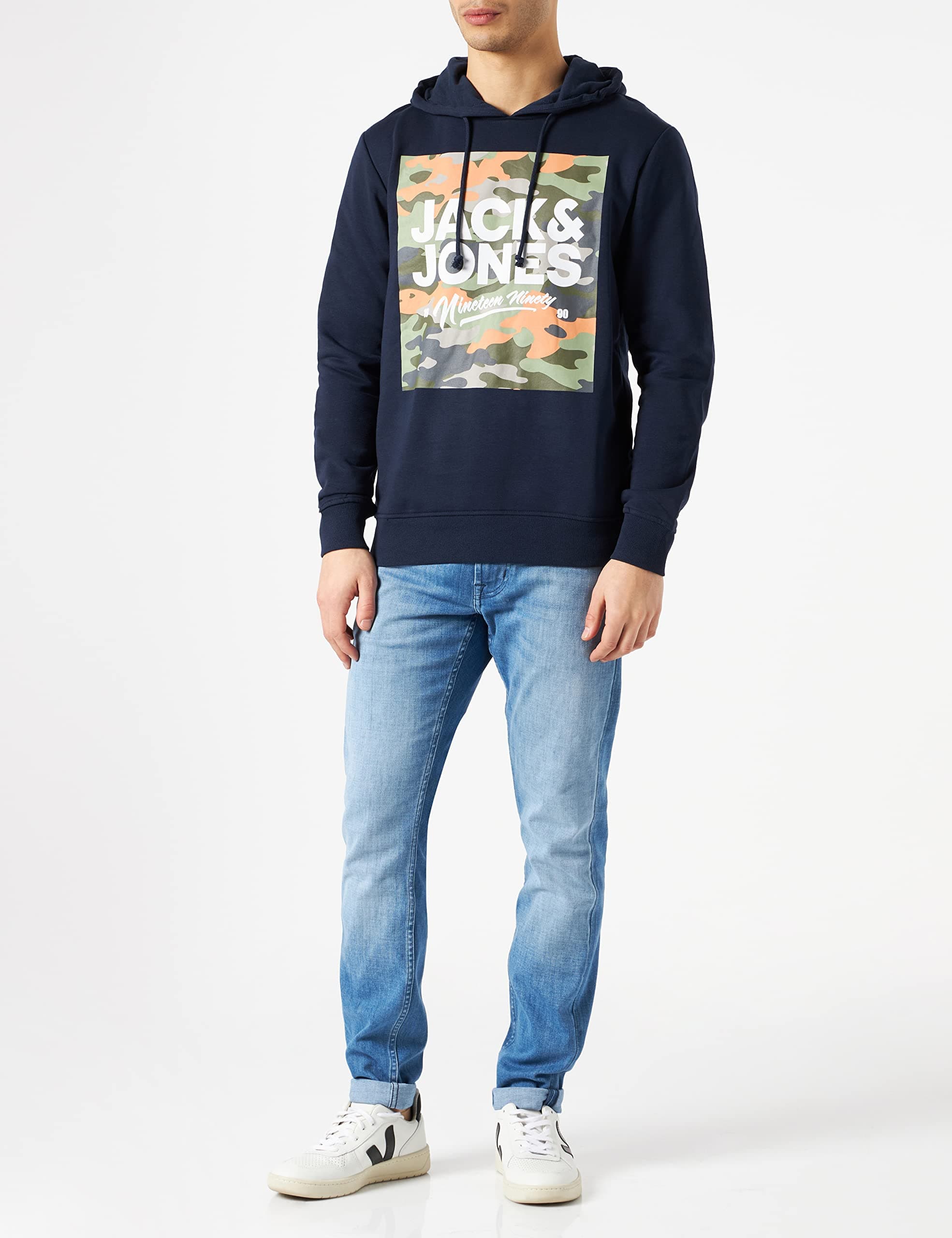JACK & JONES Sudadera con Capucha Jjpete Shape Hombre