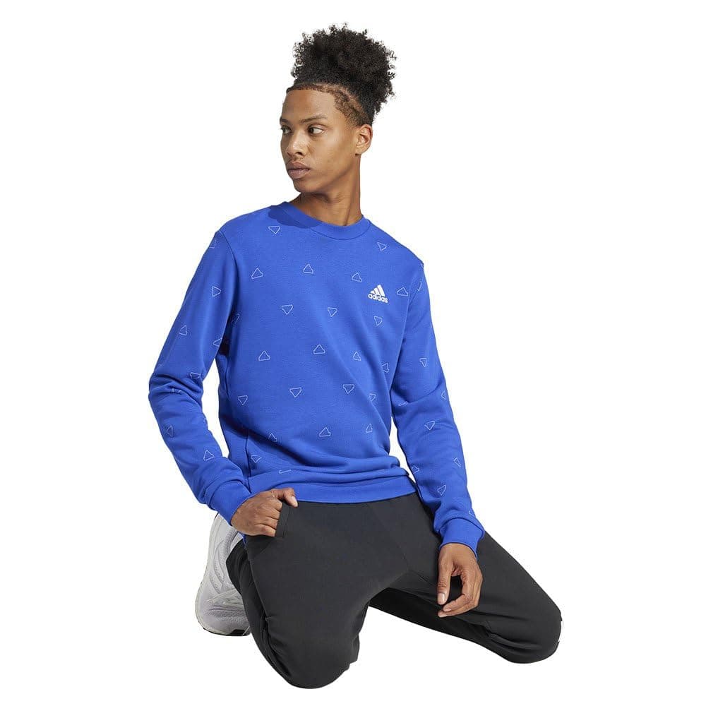 adidas Seasonal Essentials Monogram Graphic Crew Sweatshirt Sudadera para Hombre
