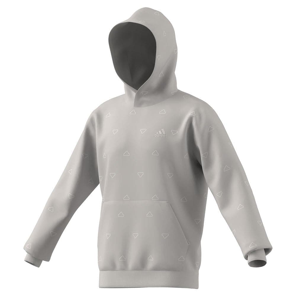 adidas Seasonal Essentials Monogram Graphic Hoodie Sudadera, Grey Two, M Men's