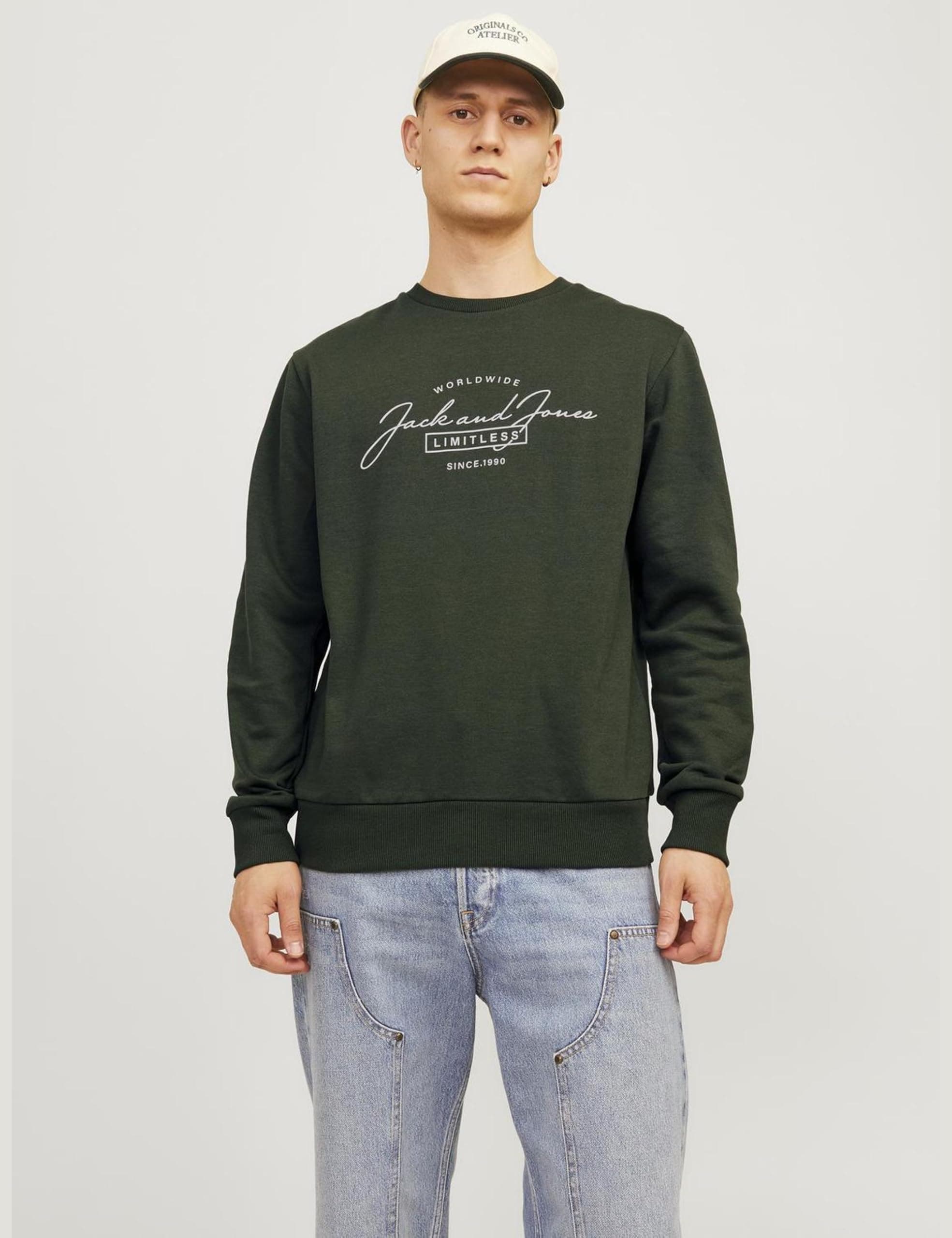 Jack & Jones Jjferris-Sudadera con Cuello Redondo Hombre