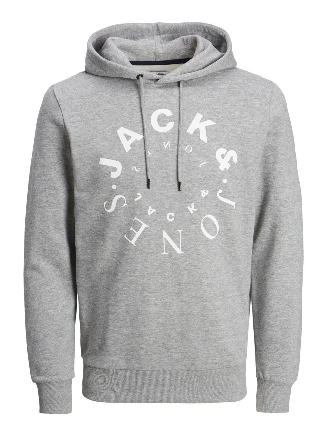 JACK & JONES Jjwarrior Sudadera con Capucha, Mezcla Gris Claro/Estampado: Grande, M para Hombre