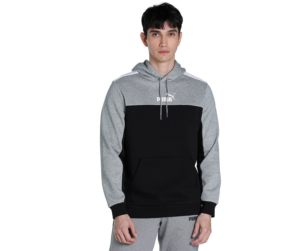PUMA ESS+ Block Hoodie FL Sudadera Hombre