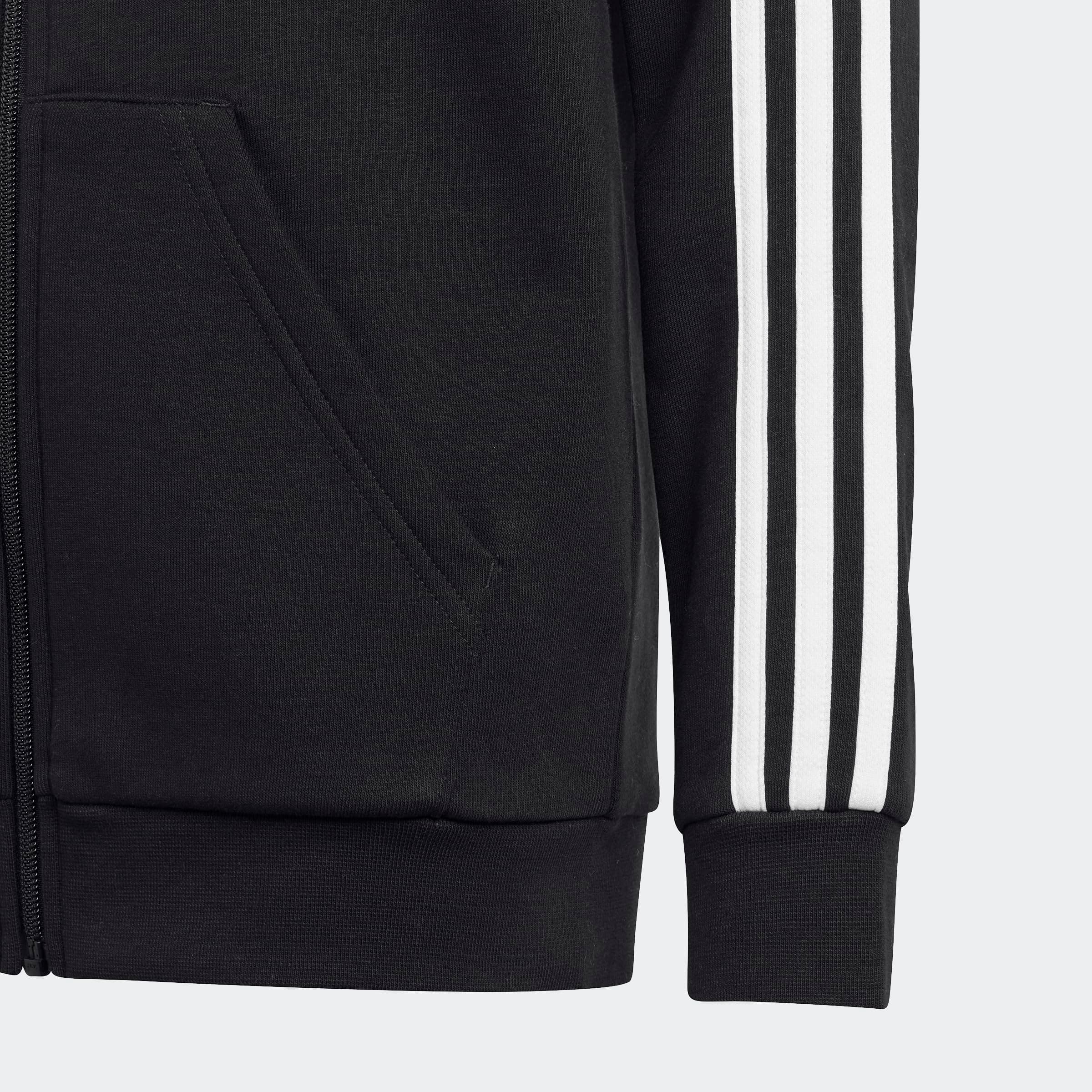 adidas Essentials 3-Stripes Fleece Full-Zip Hoodie Sudadera Unisex niños