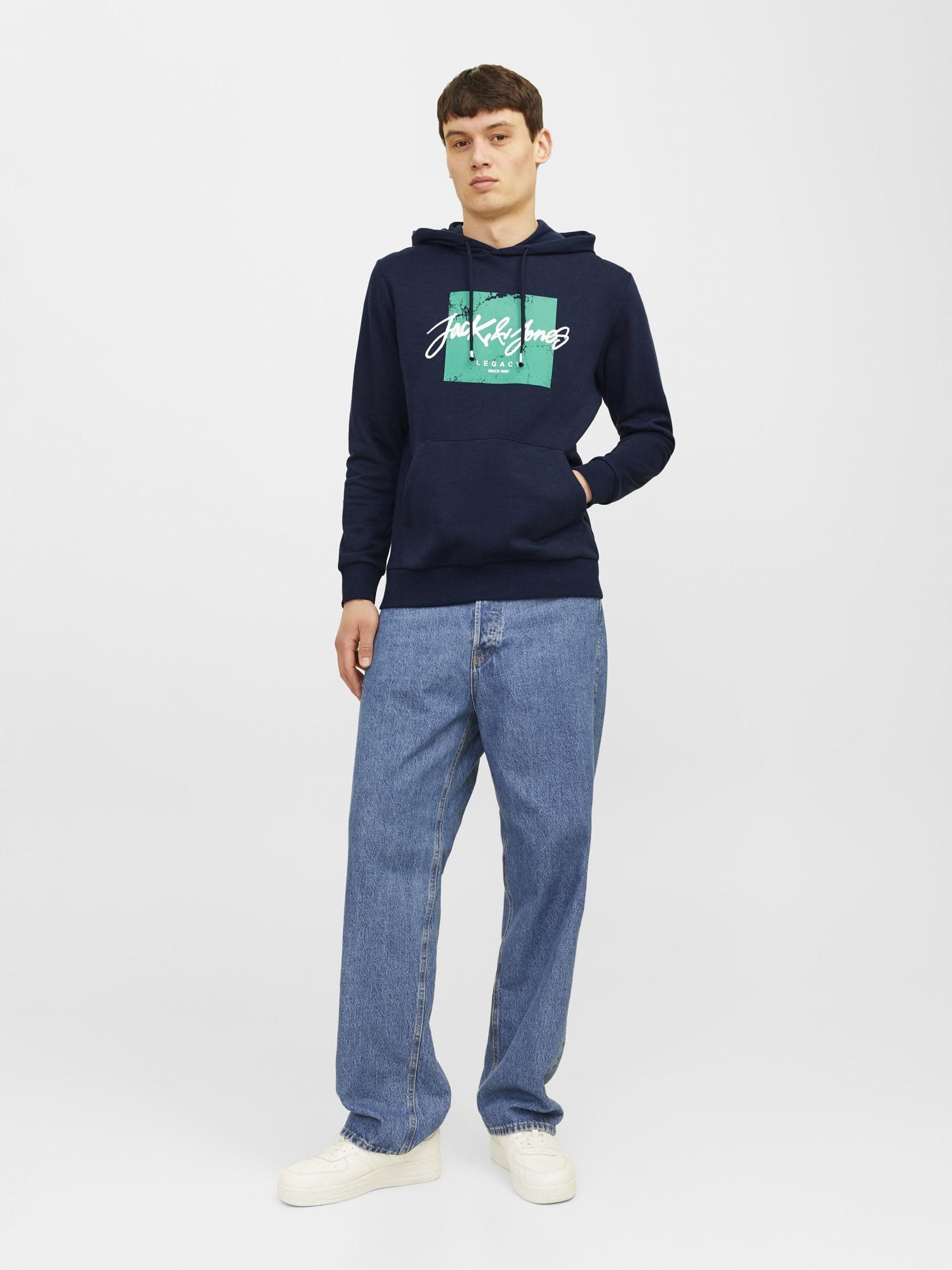 JACK & JONES Jjtiley Sweat Hood Sudadera con Capucha para Hombre