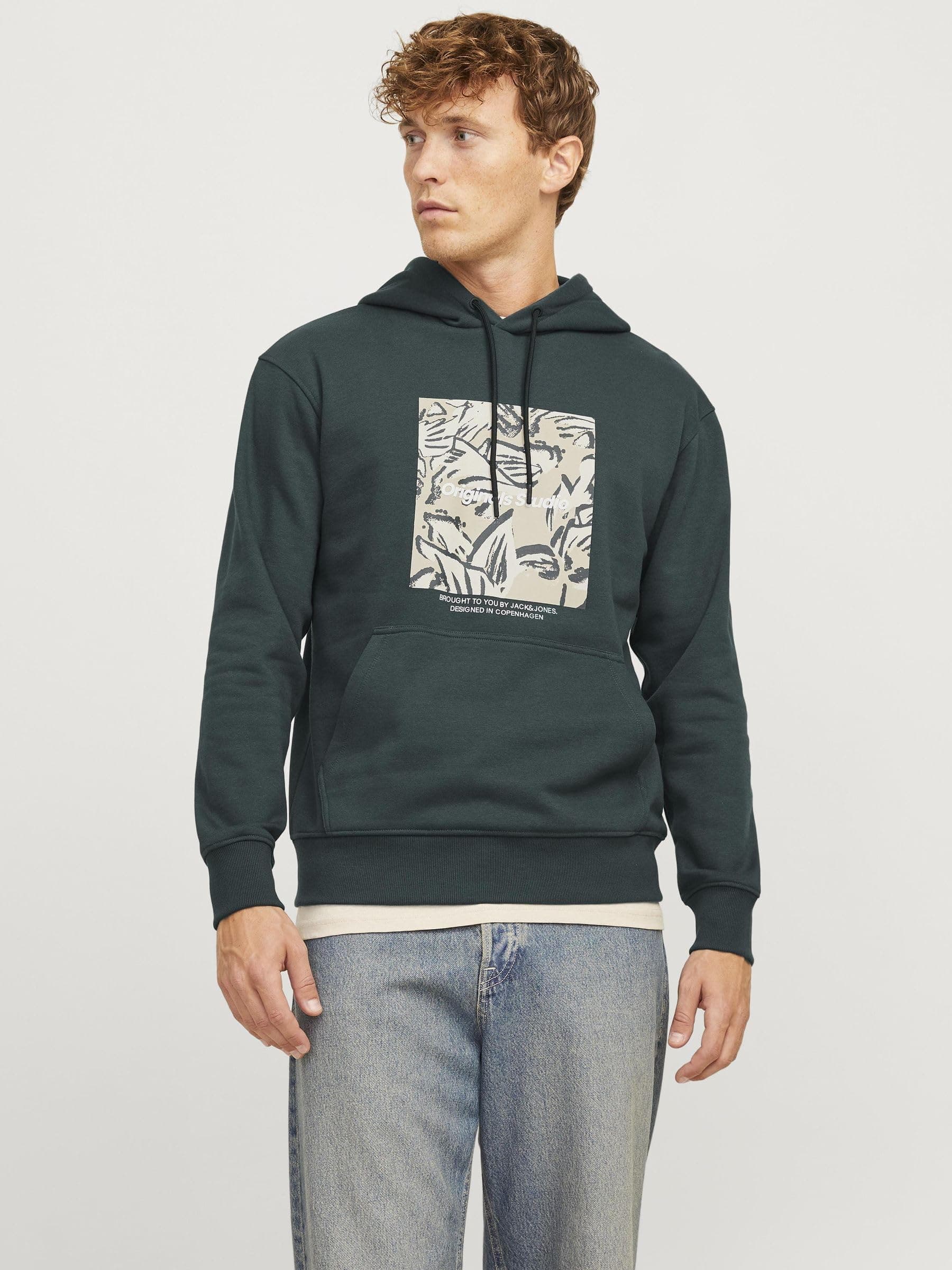 JACK & JONES Jorvesterbro Newton Boxfront Sweat BF Sudadera con Capucha para Hombre