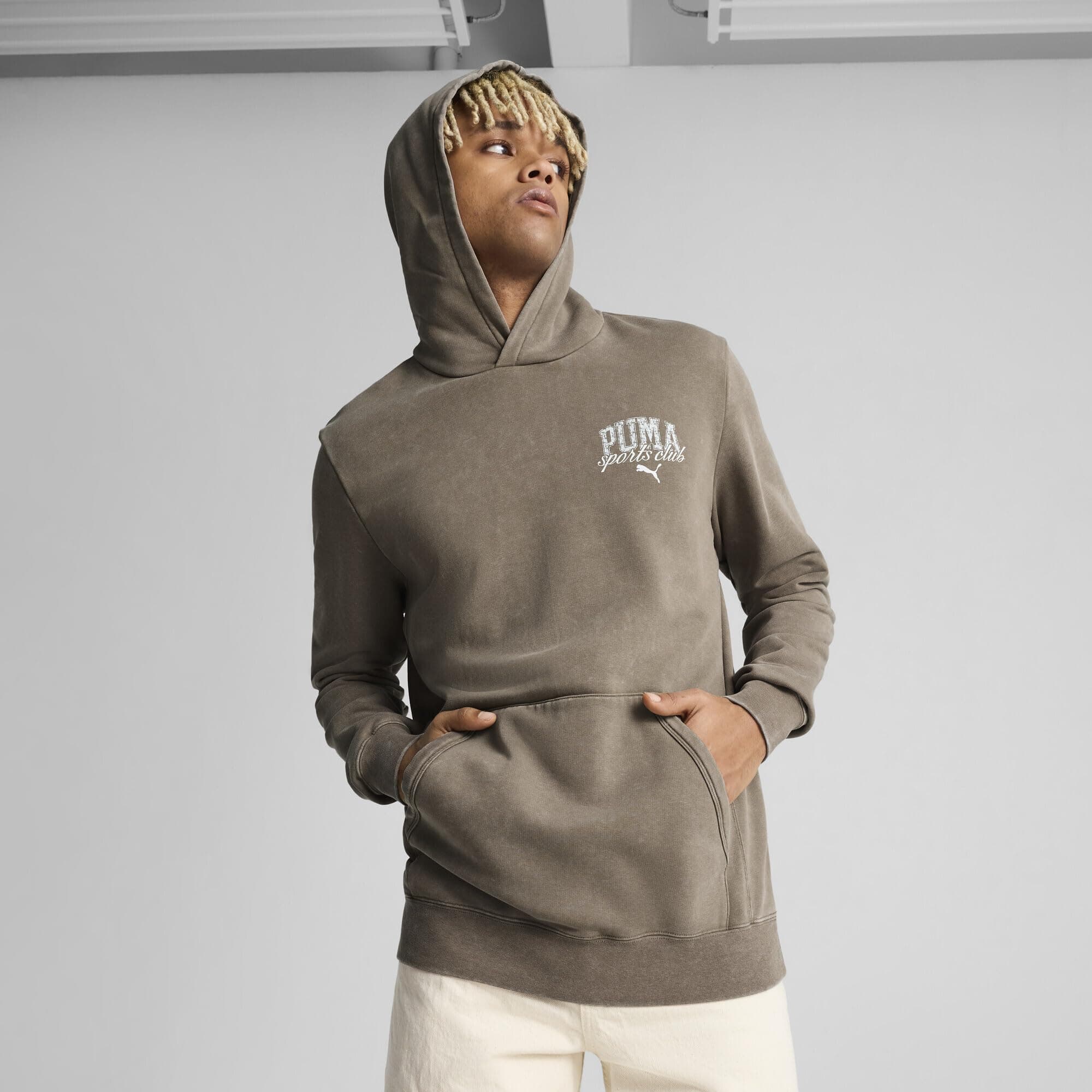 PUMA Sudadera Lavada con Capucha Class Hombre