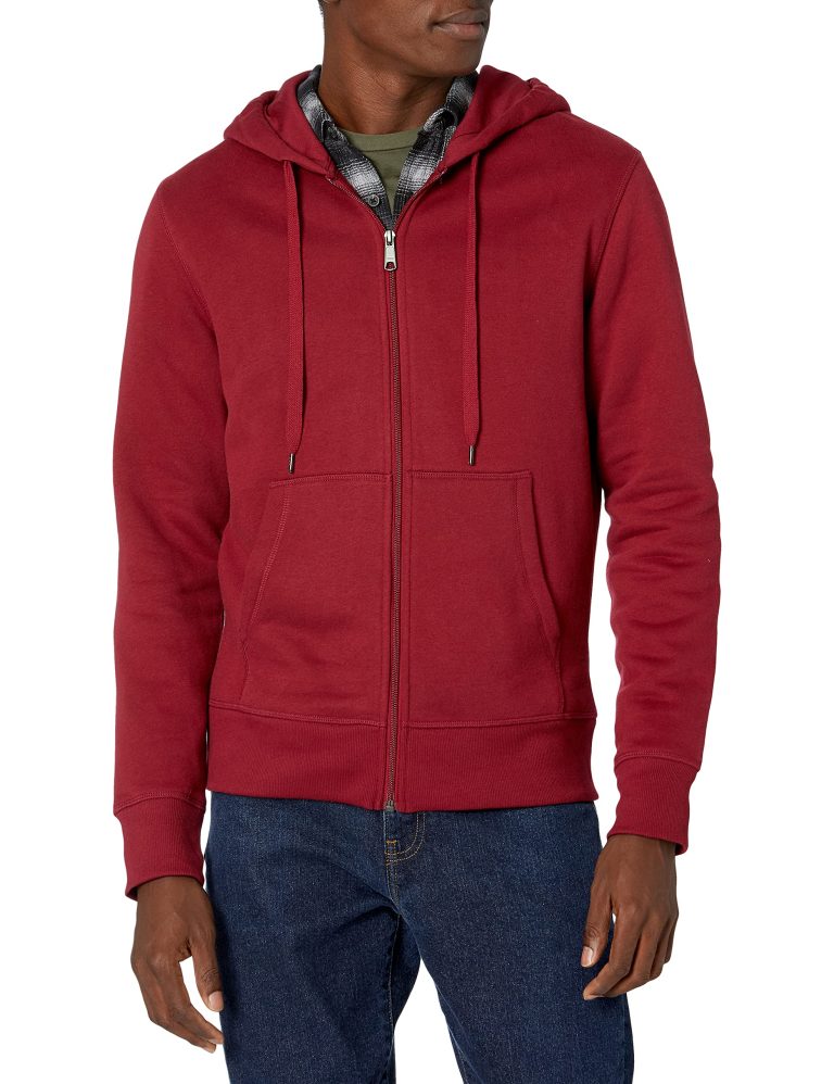 Amazon Essentials Sudadera de Forro Polar con Capucha y Cierre de Cremallera Completo (Disponible en Tallas Grandes y Largos Especiales) Hombre
