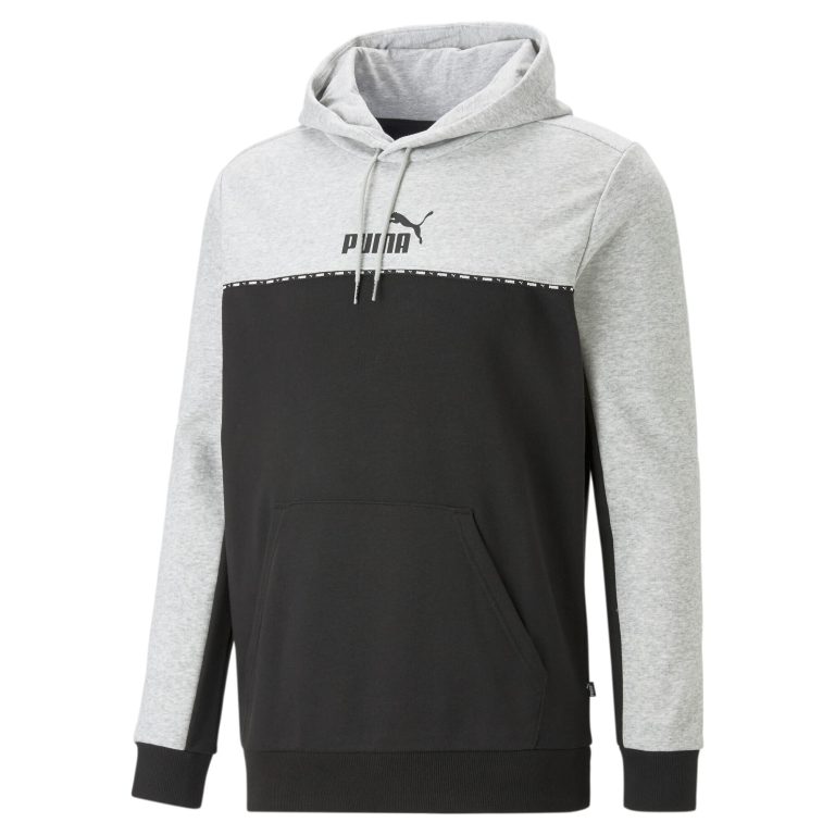 PUMA ESS Block X Tape Sudadera con Capucha FL Sudor para Hombre