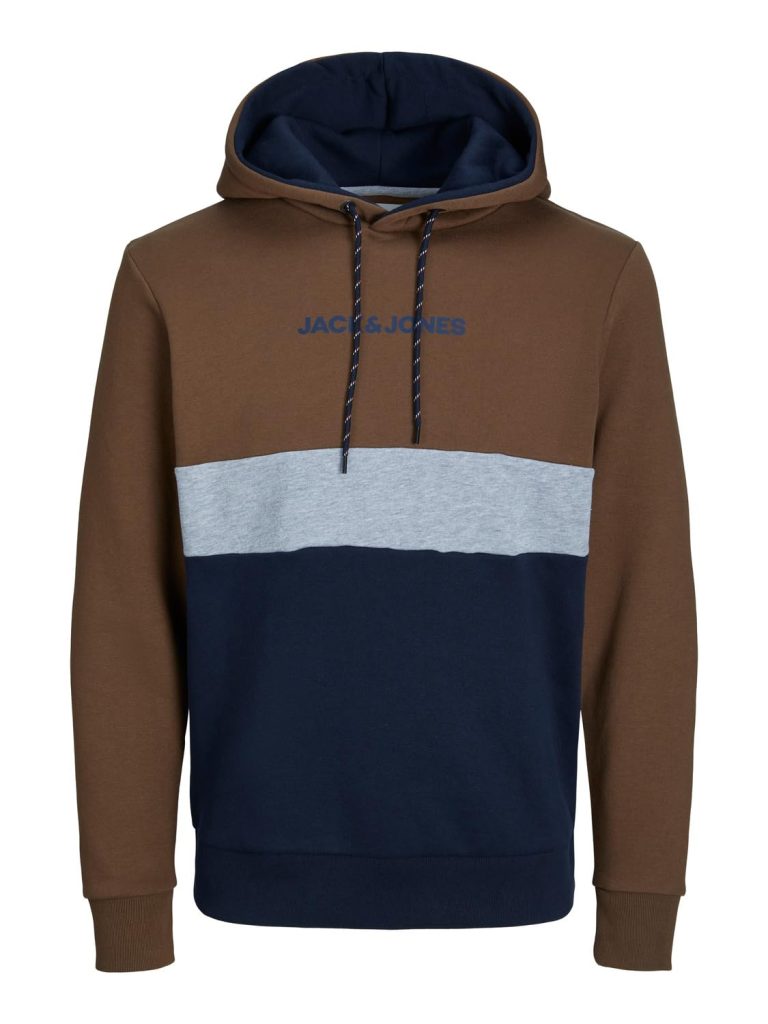 JACK & JONES Jjereid Blocking Sweat Hood Noos-Sudadera con Capucha Hombre