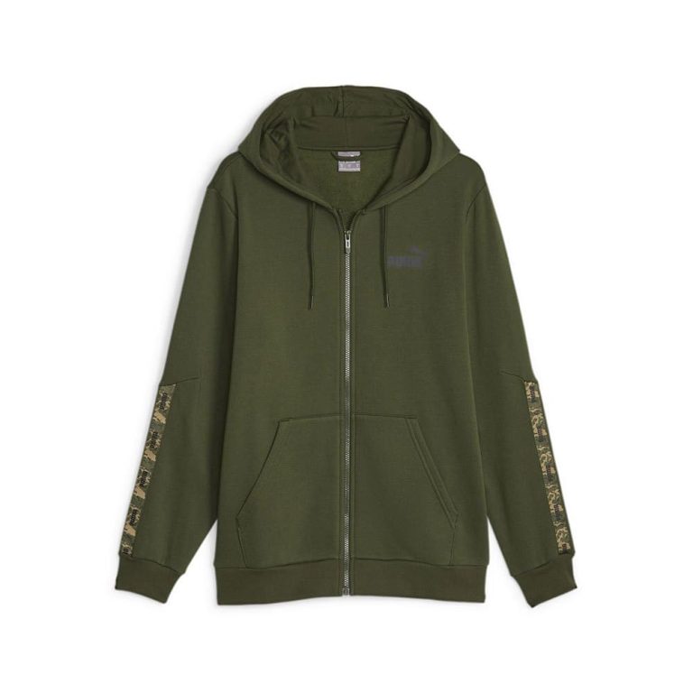 PUMA ESS Tape Camo Full-Zip Hoodie FL Sudadera Unisex Adulto
