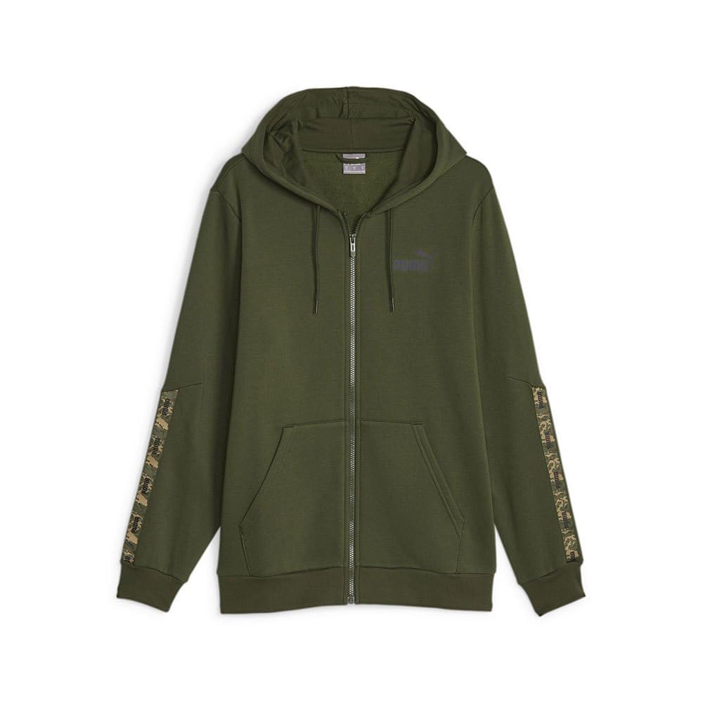 PUMA ESS Tape Camo Full-Zip Hoodie FL Sudadera Unisex Adulto