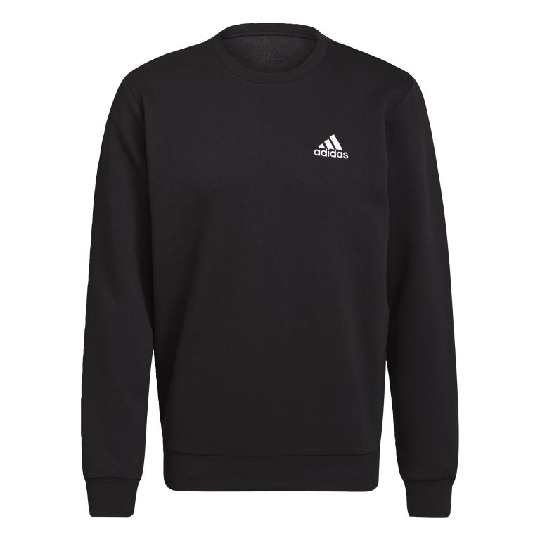 adidas Hombre Feelcozy Essentials Fleece Camisa de Entrenamiento, Negro/Blanco (Black/White), S