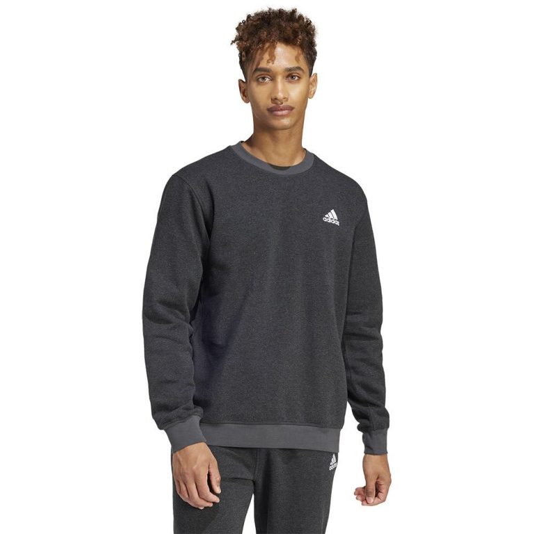adidas Seasonal Essentials Sweater Sudadera, Black Melange, M Men's