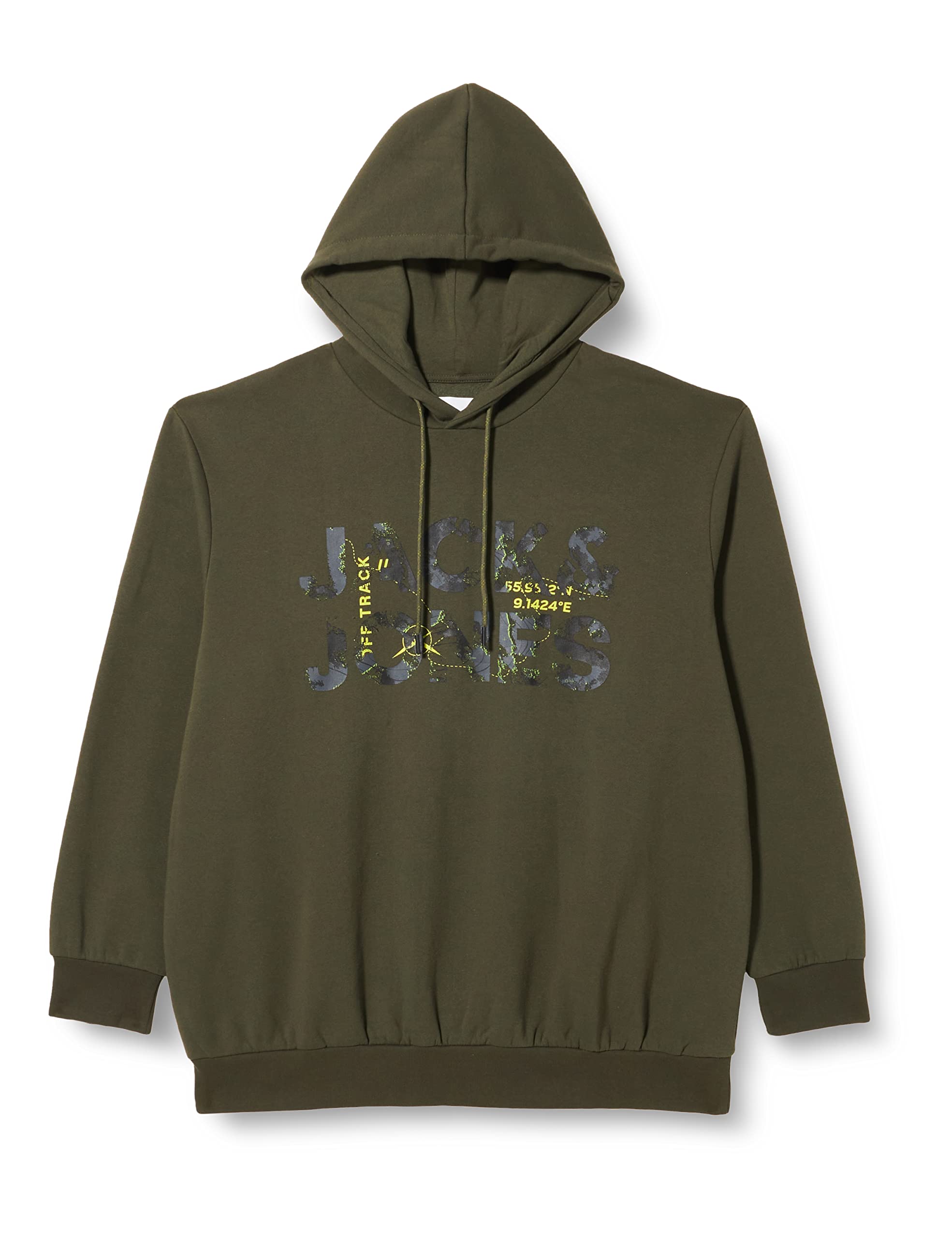 JACK&JONES PLUS Jcotech Logo-Sudadera con Capucha Hombre