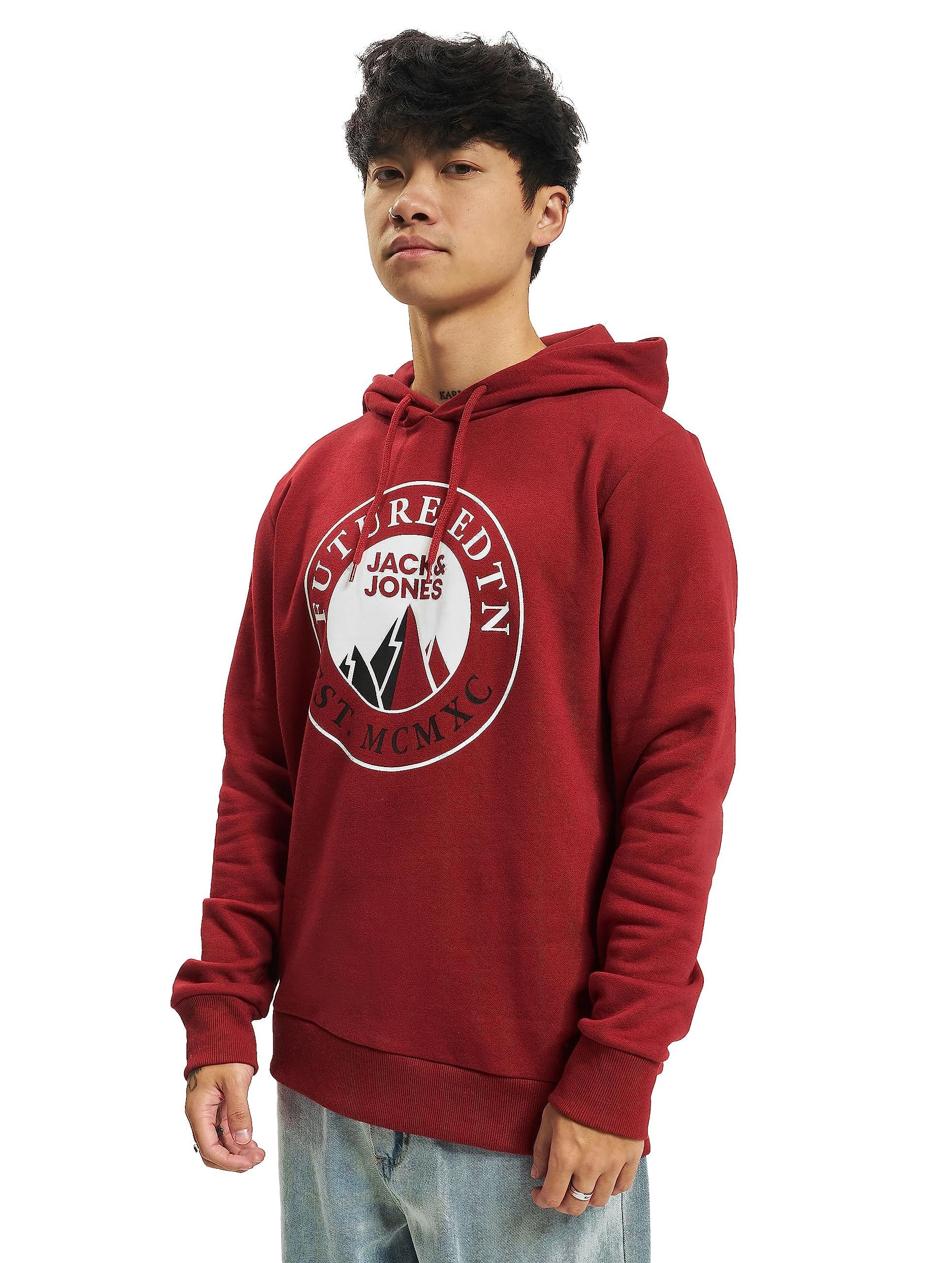 Jack & Jones Jcoisiah-Sudadera con Capucha Hombre