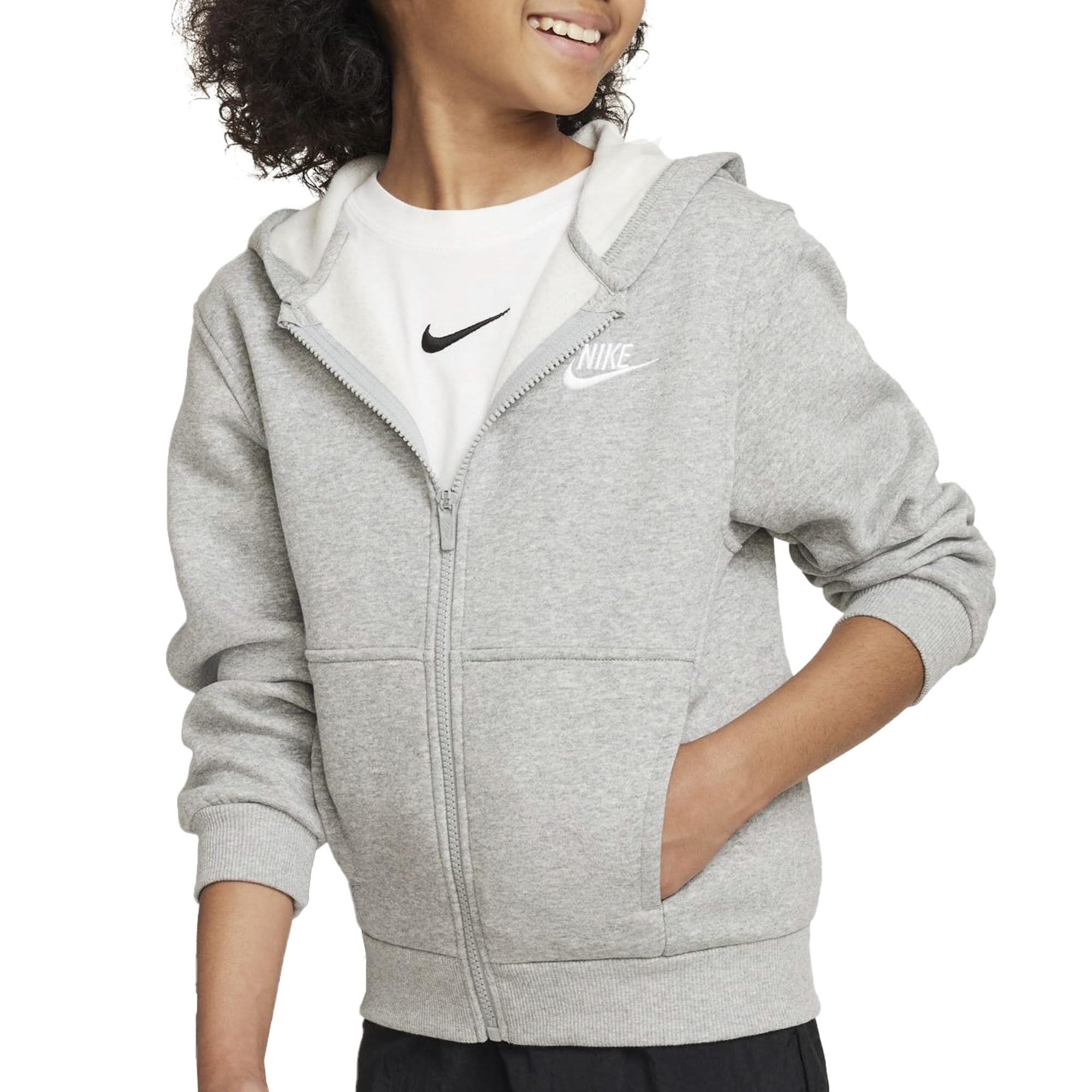 NIKE K NSW Club FLC HD FZ LS Lbr Sweatshirt Unisex Adulto