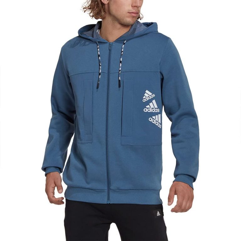 adidas M Q4 Bl FZ HD Sudadera con Capucha Y Cremallera Hombre