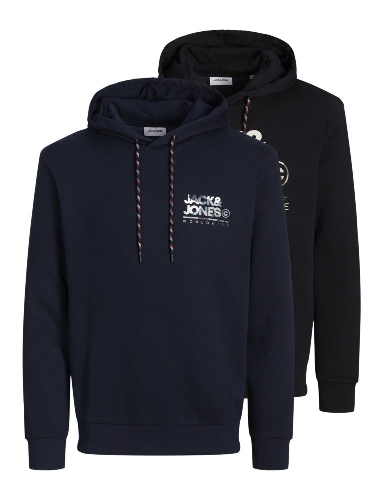 Jack & Jones Sudadera con Capucha (Pack de 2) para Hombre