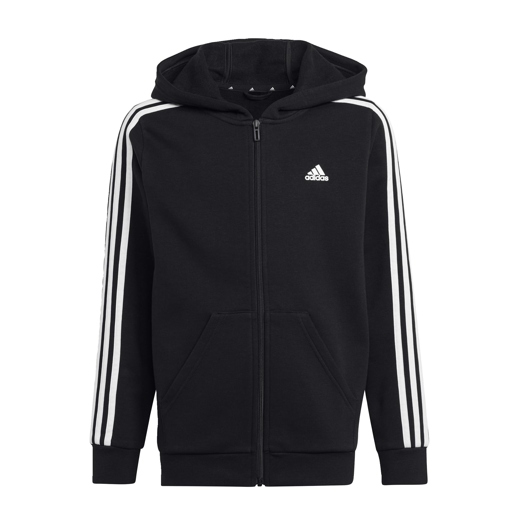 adidas Essentials 3-Stripes Fleece Full-Zip Hoodie Sudadera Unisex niños