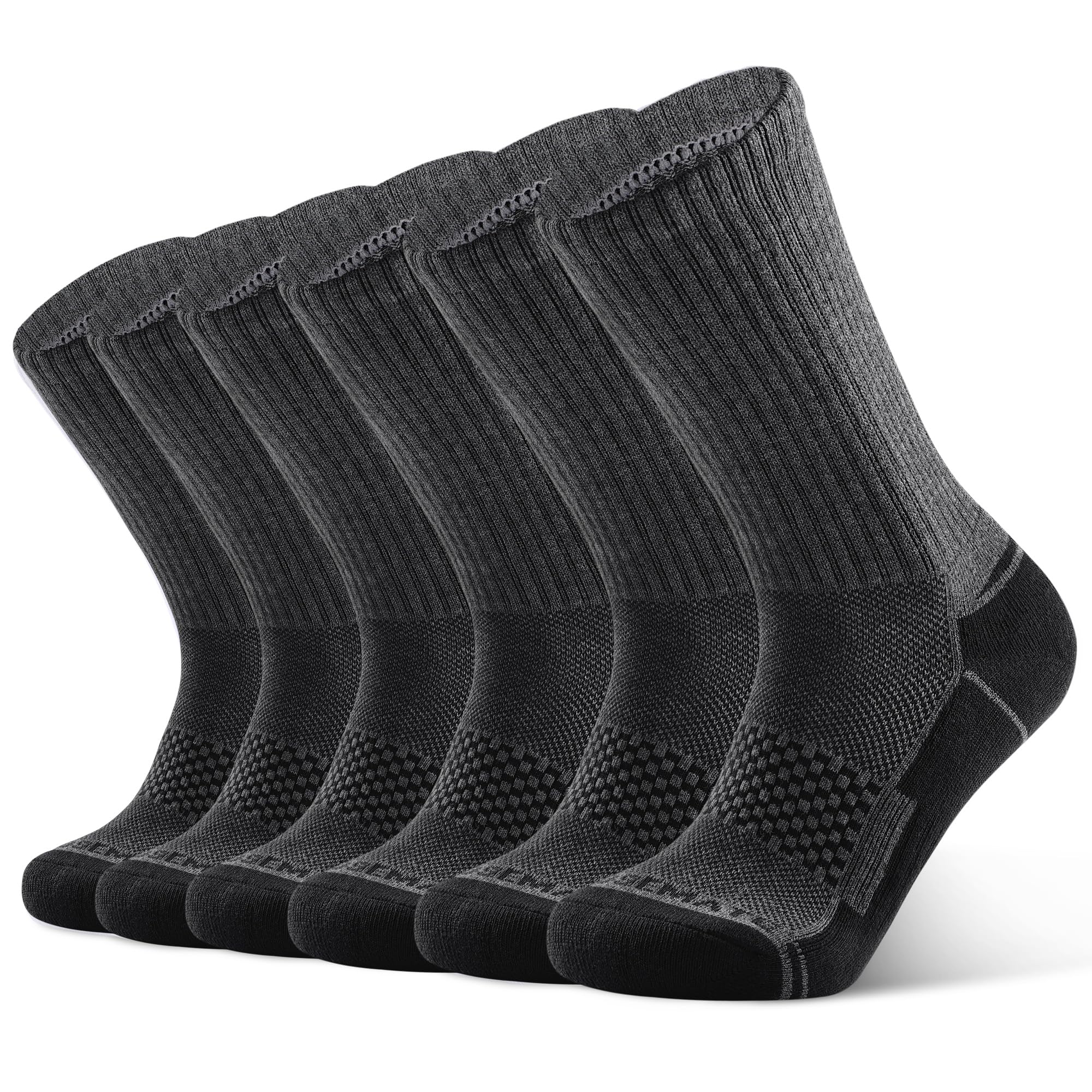 Closemate 6 Pares Calcetines Deporte Largos Hombre Calcetines Deportivos Antiampollas Altos Antisudor Antideslizantes Transpirable Compresión Para Running Senderismo Trekking Cic