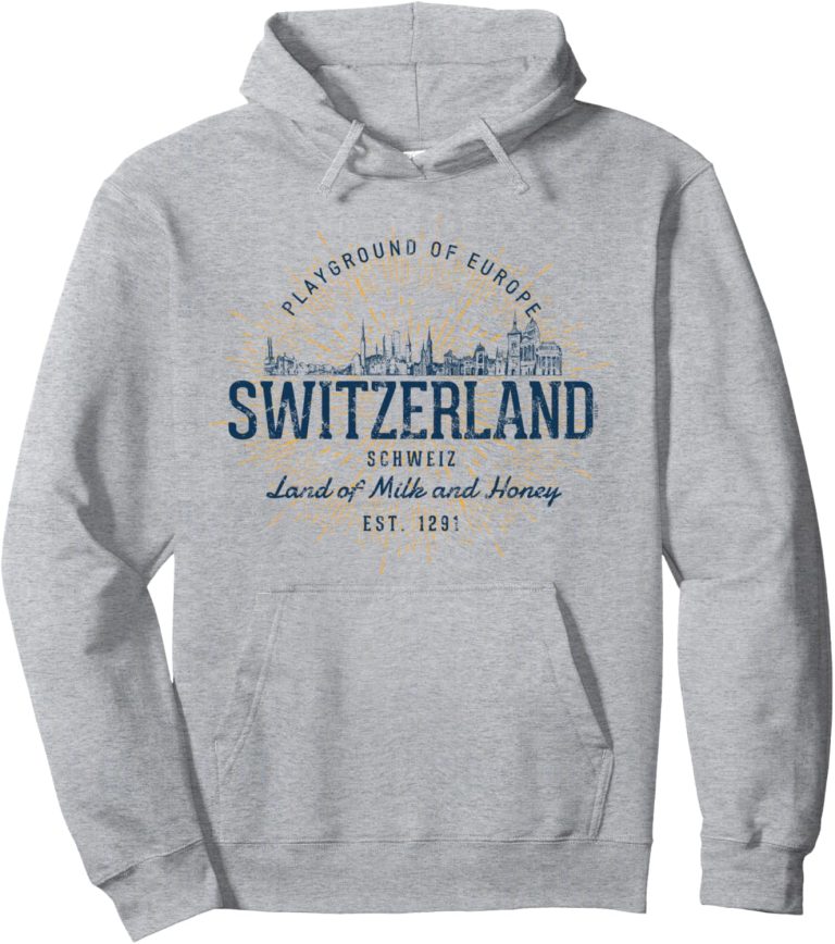 Vintage Suiza Retro Sudadera con Capucha