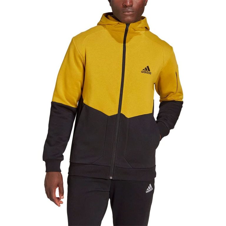 Adidas Essentials For Gameday Fleece Full-Zip Sudadera con Capucha Y Cremallera Hombre