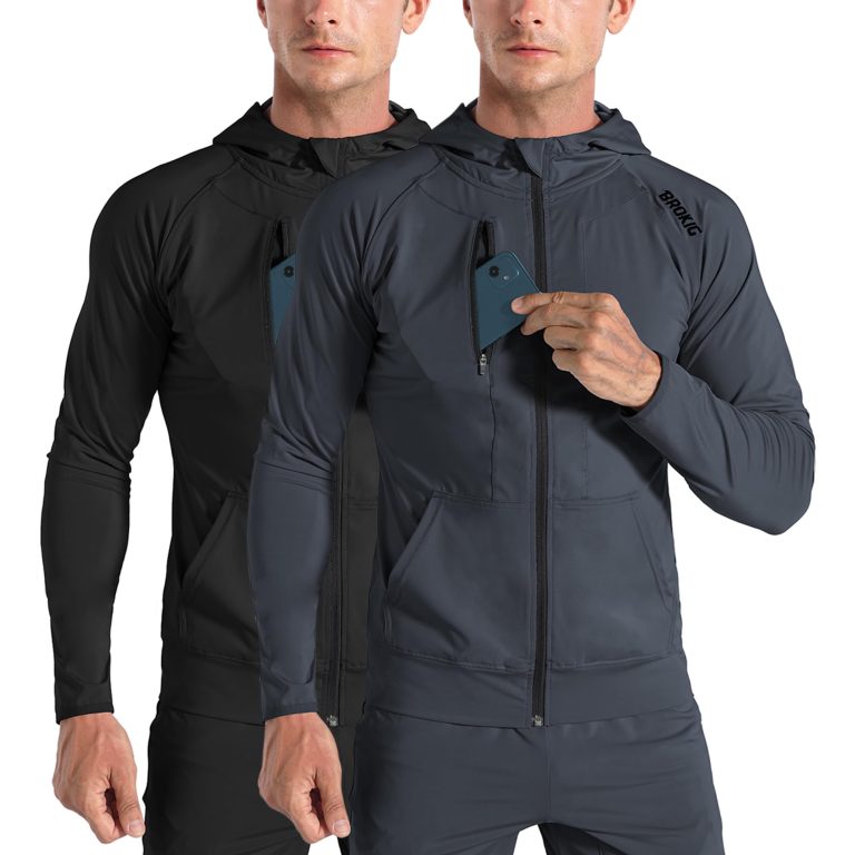 ZENWILL Dualzip Sudaderas Deporte con Capucha para Hombres