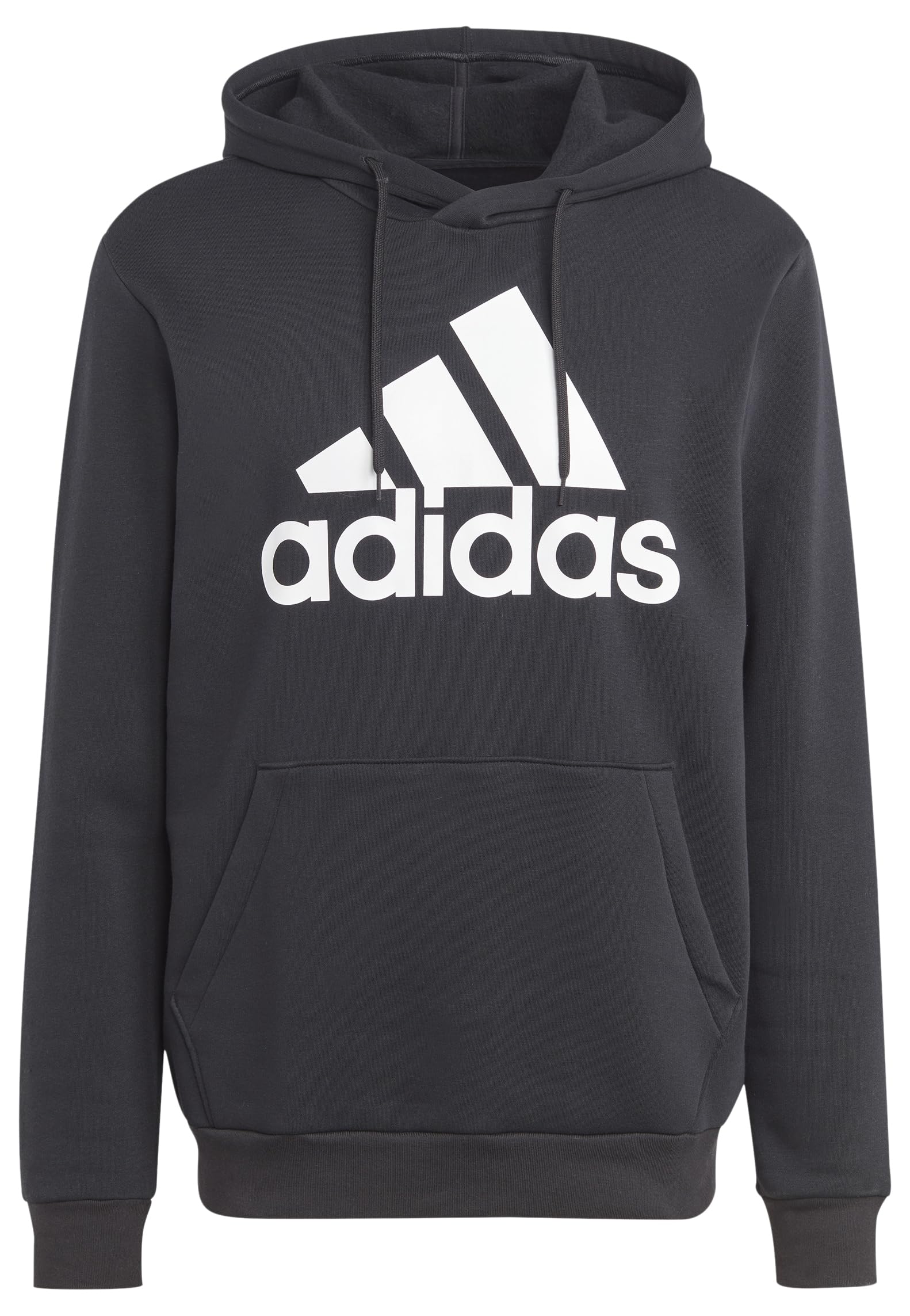 adidas Hombre Essentials Fleece Big Logo Hoodie, Black, XXL Short